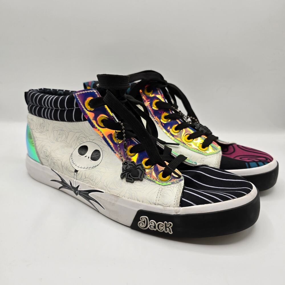 Disney Nightmare Before Christmas Jack & Sally holographic high top shoe women 9